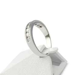 BAGUE d'occasion or 750 blanc diamants