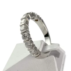 Bague d'occasion or 750 blanc diamants