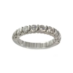Bague d'occasion or 750 blanc diamants
