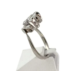 Bague d'occasion or 750 blanc diamants