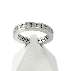 Bague d'occasion or 750 blanc diamants