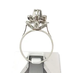 Bague d'occasion or 750 blanc diamants