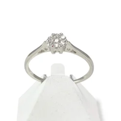 Bague d'occasion or 750 blanc diamants