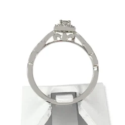 Bague d'occasion or 750 blanc diamants
