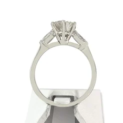 Bague d'occasion or 750 blanc diamants