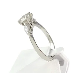 Bague d'occasion or 750 blanc diamants