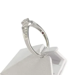 Bague d'occasion or 375 blanc diamantS et rubis
