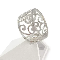 Bague d'occasion or 750 blanc diamant