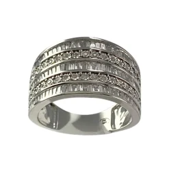 Bague d'occasion or 750 blanc diamants
