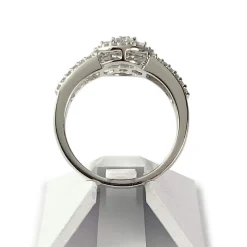 Bague d'occasion or 750 blanc diamant