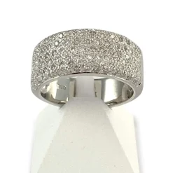 Bague d'occasion or 750 blanc diamants