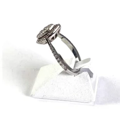 Bague d'occasion or 750 blanc diamants