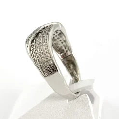 Bague d'occasion or 375 blanc diamant