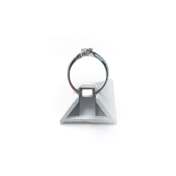 Bague d'occasion or 750 blanc diamant