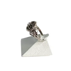 Bague d'occasion or 750 blanc diamant