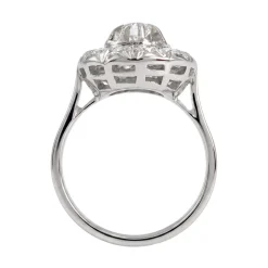 Bague d'occasion or 750 blanc diamant