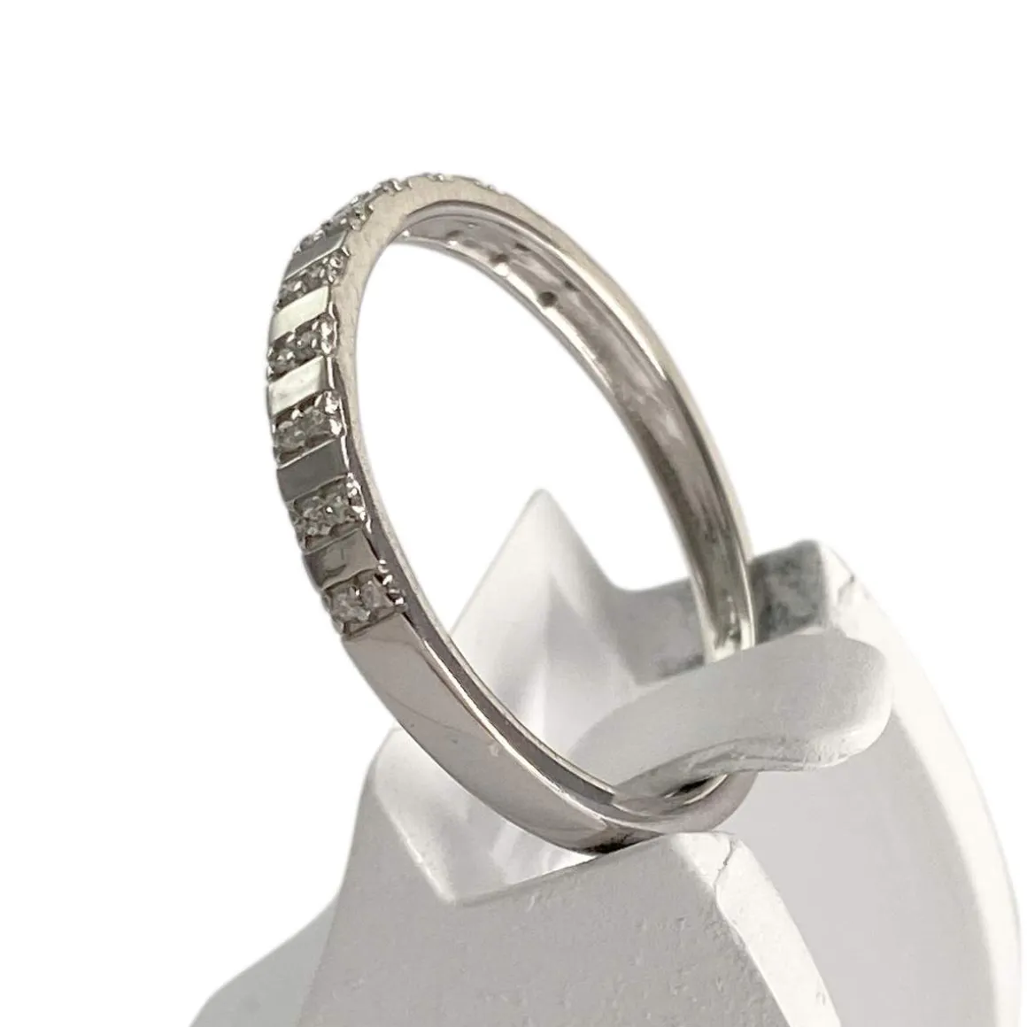 Bague d'occasion or 375 blanc diamants