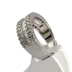 Bague d'occasion or 750 blanc diamant