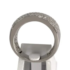 Bague d'occasion or 750 blanc diamants