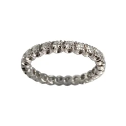 Bague d'occasion or 750 blanc diamants