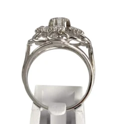 Bague d'occasion or 750 blanc diamants