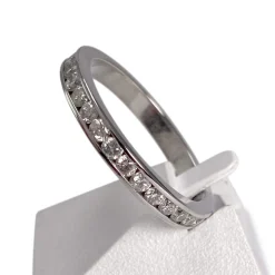 Bague d'occasion or 750 blanc diamants