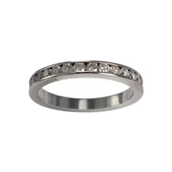 Bague d'occasion or 750 blanc diamants