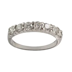 Bague d'occasion or 750 blanc diamants