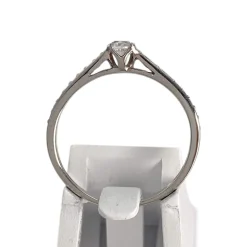 Bague d'occasion or 750 blanc diamants