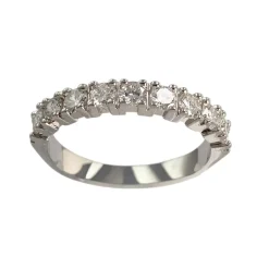 Bague d'occasion or 750 blanc diamants