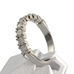 Bague d'occasion or 750 blanc diamants