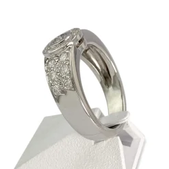 Bague d'occasion or 750 blanc diamants