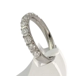 Bague d'occasion or 750 blanc diamants synthétique