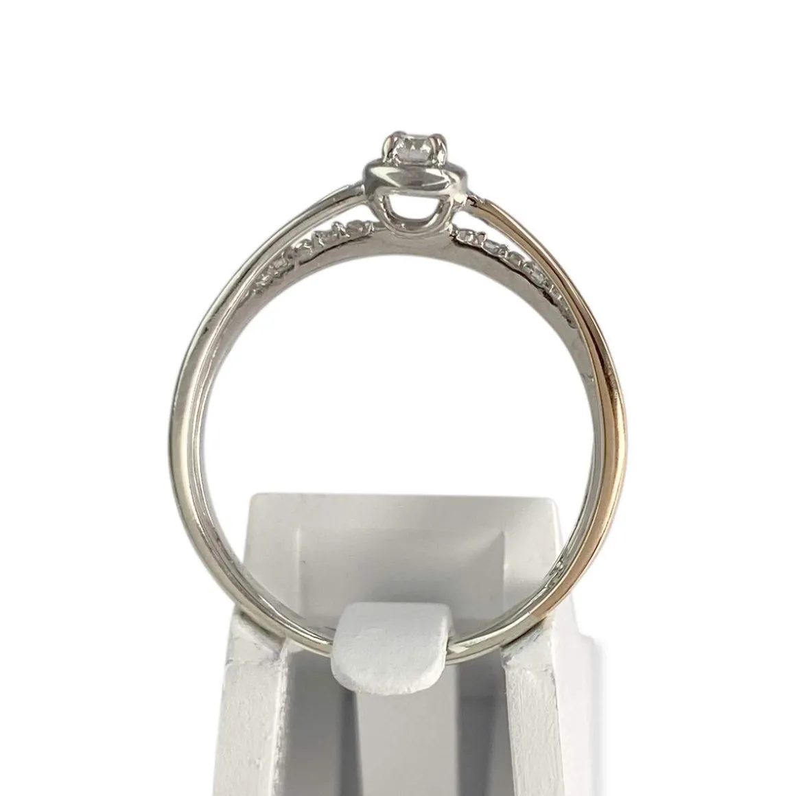Bague d'occasion or 375 blanc diamants