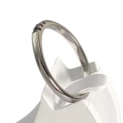 Bague d'occasion or 375 blanc diamants noirs traités