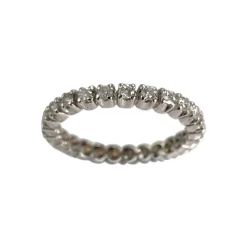 Bague d'occasion or 750 blanc diamants