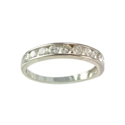 Bague d'occasion or 375 blanc diamants
