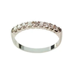 Bague d'occasion or 750 blanc diamants