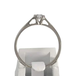 Bague d'occasion or 750 blanc diamant