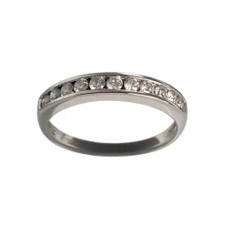 Bague d'occasion or 750 blanc diamants