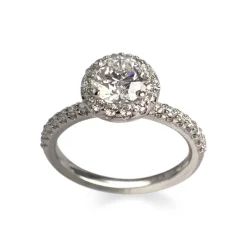 Bague d'occasion or 585 blanc diamants