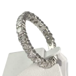 Bague d'occasion or 750 blanc diamants