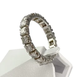 Bague d'occasion or 750 blanc diamants