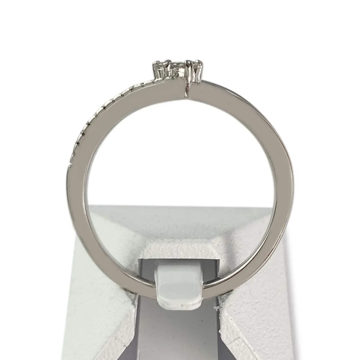 Bague d'occasion or 750 blanc diamant