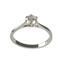 Bague d'occasion or 750 blanc diamant