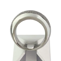Bague d'occasion or 750 blanc diamant