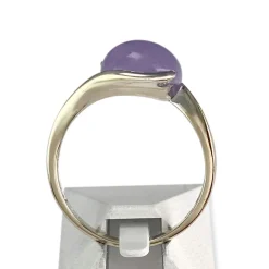 Bague d'occasion or 750 blanc jade