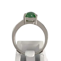 Bague d'occasion or 750 blanc jade et diamants