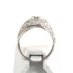 Bague d'occasion or 750 blanc platine diamants