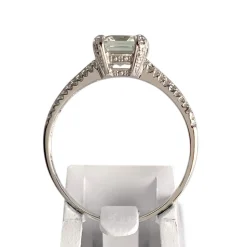 Bague d'occasion or 375 blanc quartz diamants
